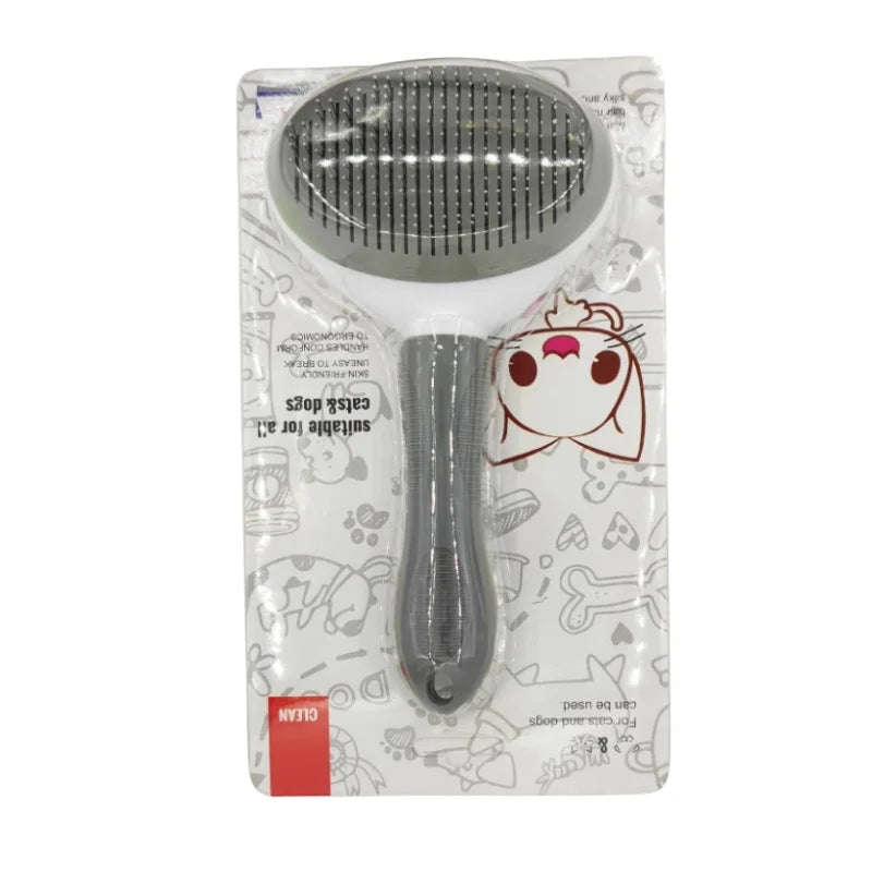 Self-Cleaning Pet Grooming Brush – Cat & Dog Slicker Brush for Hair Removal & Shedding Control