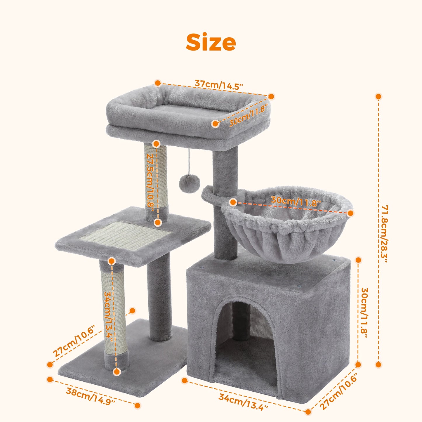Multi-Level Cat Tree Tower