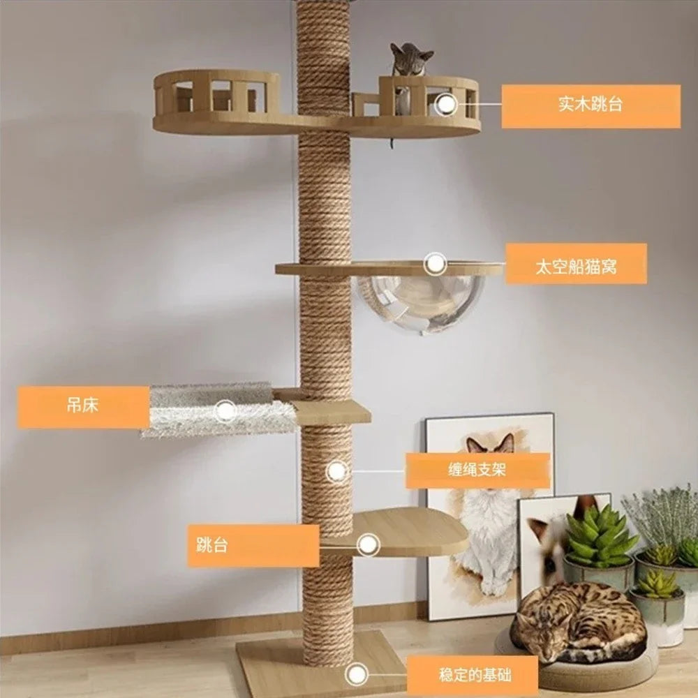 Floor-to-Ceiling Cat Tree Tower